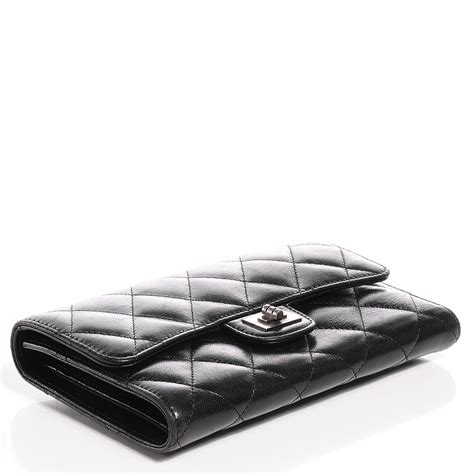 chanel flap wallet in quilted calfskin|Long Wallets .